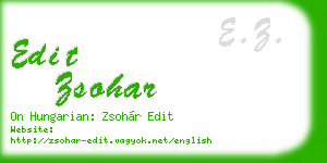edit zsohar business card