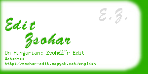 edit zsohar business card